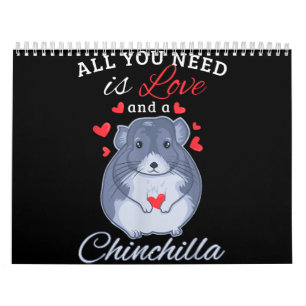 Calendrier Chinchilla Gift Funny Cute Amoureux des animaux pr