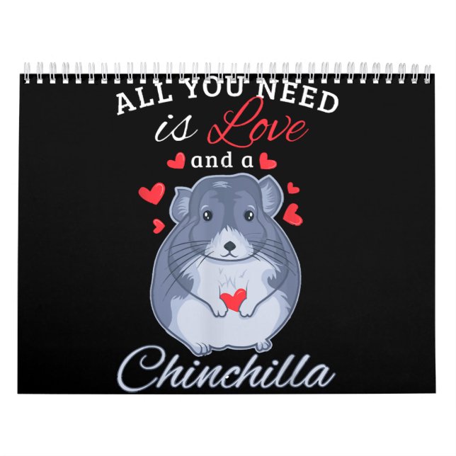 Calendrier Chinchilla Gift Funny Cute Amoureux des animaux pr (Protection)