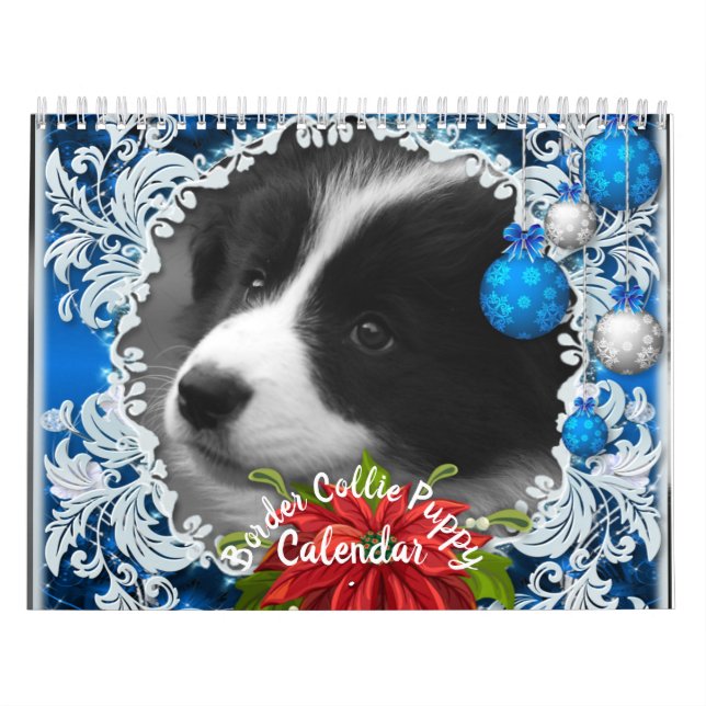 Calendrier Chiot Mignon De Chien De Noël À L'âge Adulte (Protection)
