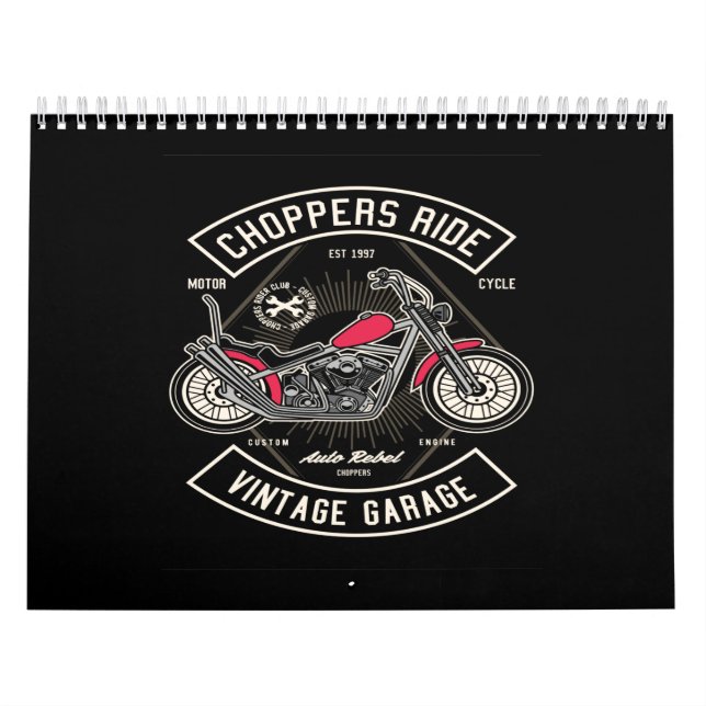 Calendrier choppers rouler garage vintage (Protection)