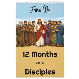 Calendrier chrétien 12 mois avec les disciples