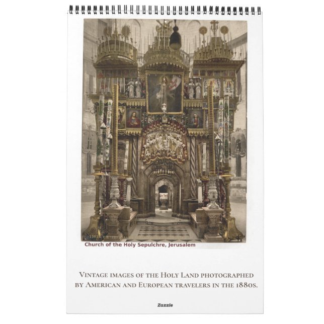 Calendrier Christian Religious Holy Land Travel Photography (Dos)