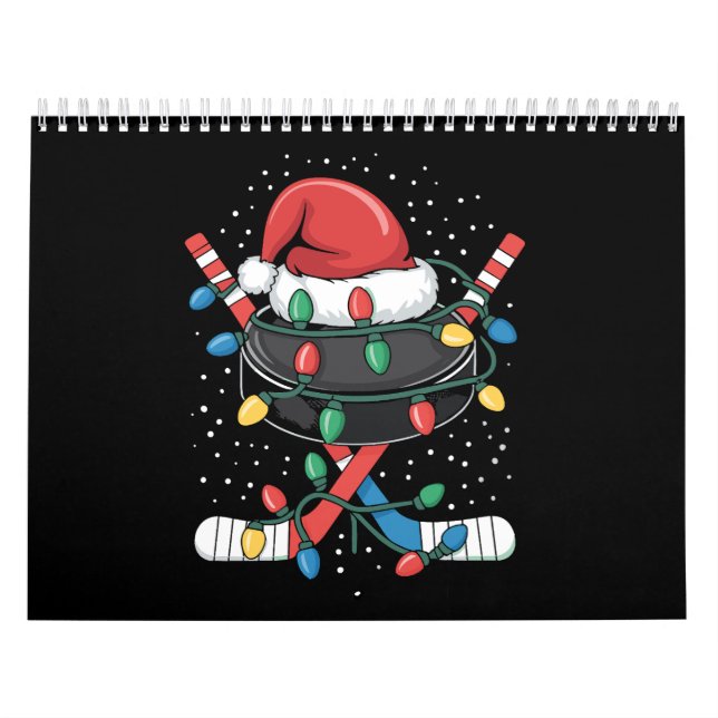 Calendrier Christmas Hockey Xmas Santa Sports Hat Ball  (Protection)
