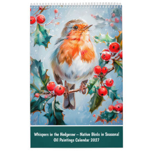 Calendrier Chuchotements dans la haie – Oiseaux indigènes en