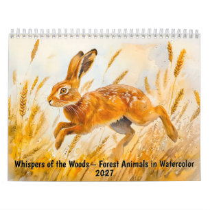 Calendrier Chuchotements des Bois – Animaux de la forêt en aq