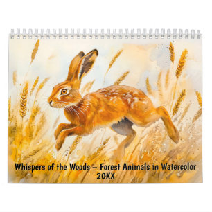 Calendrier Chuchotements des Bois – Animaux de la Forêt en Aq