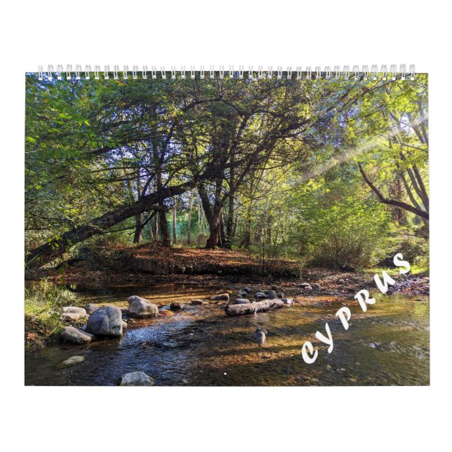 Calendrier Chypre Deux Page GrandCalendrier, Blanc (Protection)