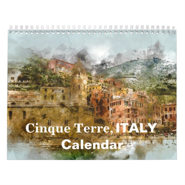 Calendrier Cinque Terre Italie 2025 Tourisme Vacances (Protection)