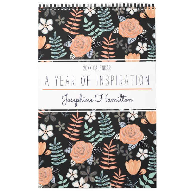 Calendrier Citation Inspirationnelle Stylish Botanical Floral (Protection)