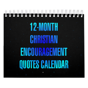 Calendrier Citations chrétiennes d'encouragement pour 12 mois
