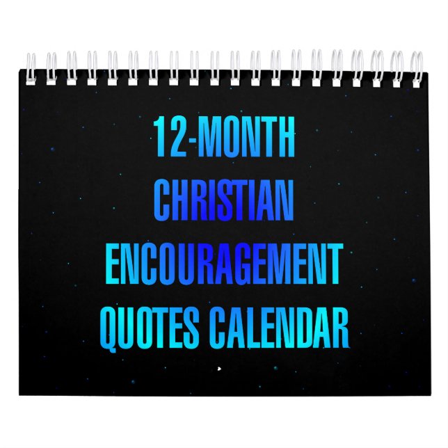 Calendrier Citations chrétiennes d'encouragement pour 12 mois (Protection)