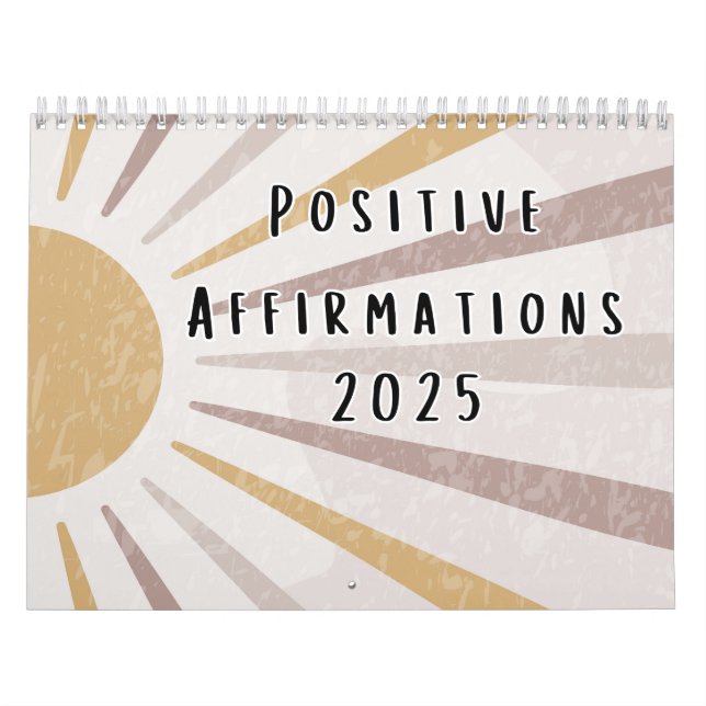 Calendrier Citations d'Affirmations Positives Boho 2025 (Protection)