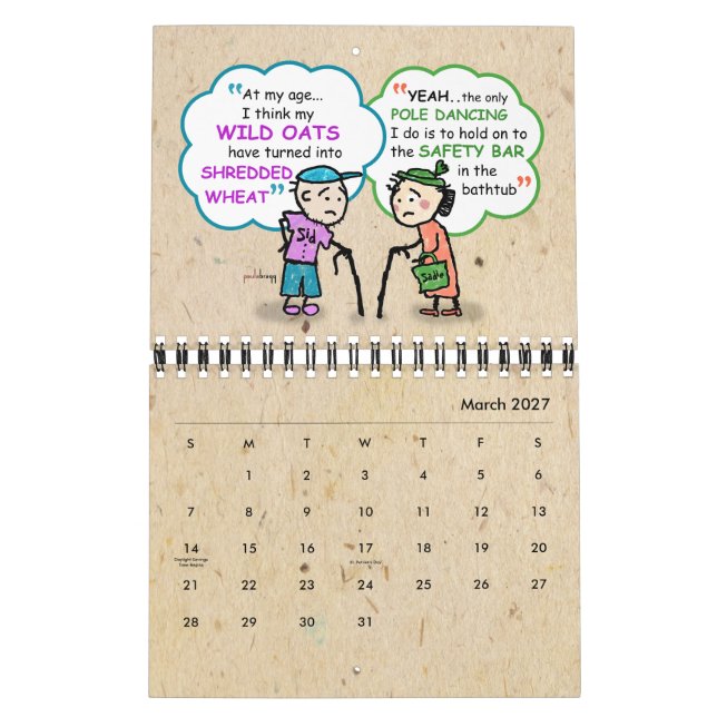 Calendrier Citations de 2021 pour la retraite des aînés Funny (Mar 2027)