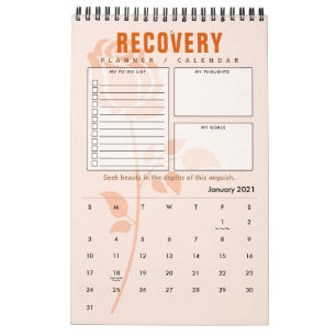 Calendrier Citations de récupération 2021 Slogans Progress Gi