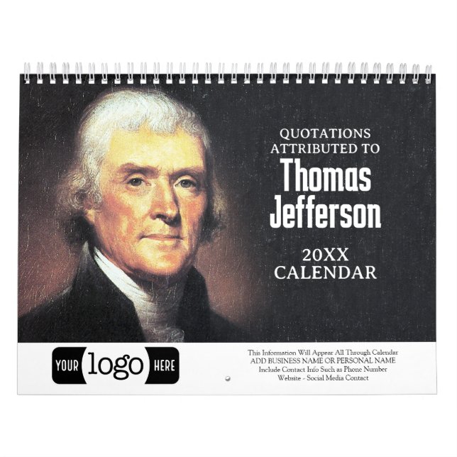 Calendrier Citations de Thomas Jefferson Logo Entreprise Prom (Protection)
