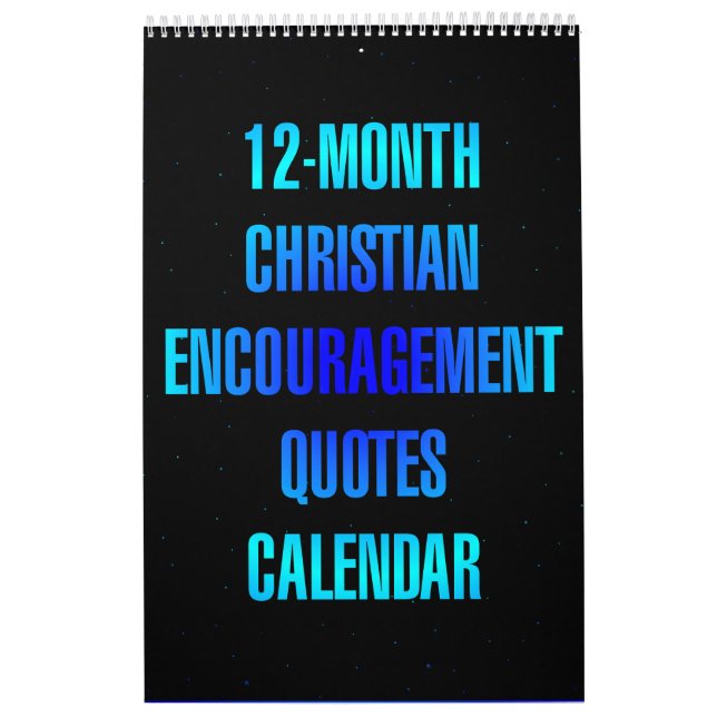 Calendrier Citations d'encouragement chrétien sur 12 mois (Protection)