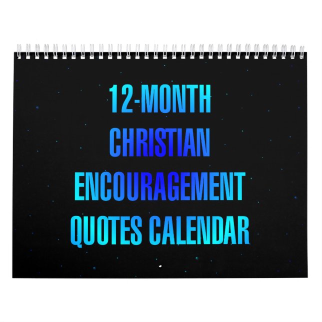 Calendrier Citations d'encouragement chrétien sur 12 mois (Protection)