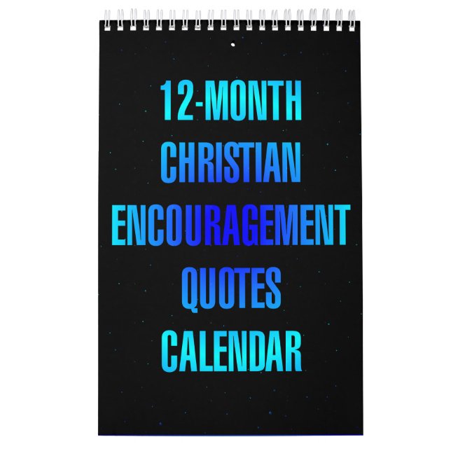 Calendrier Citations d'encouragement chrétiens sur 12 mois (Protection)