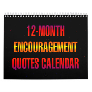 Calendrier Citations d'encouragement sur 12 mois