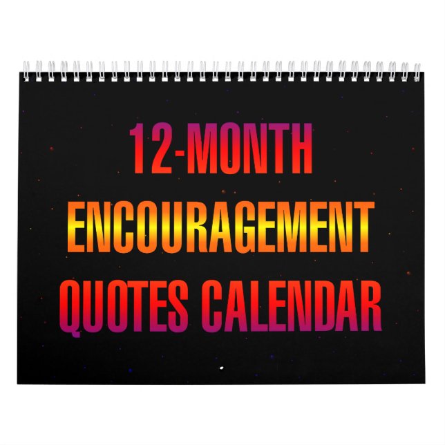 Calendrier Citations d'encouragement sur 12 mois (Protection)