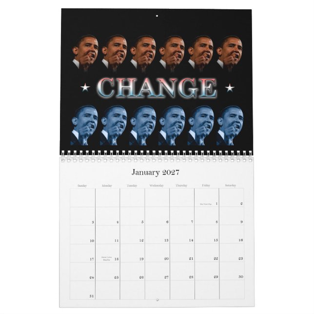 Calendrier Citations d'Obama - customisées (Jan 2027)