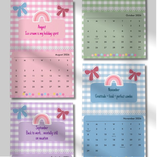 Calendrier Citations Ruban & Fleur Mignon 2026 (Créateur téléchargé)