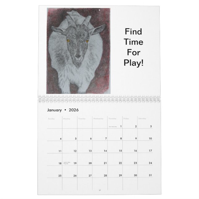 Calendrier Classez par Nina 2012 (Jan 2026)