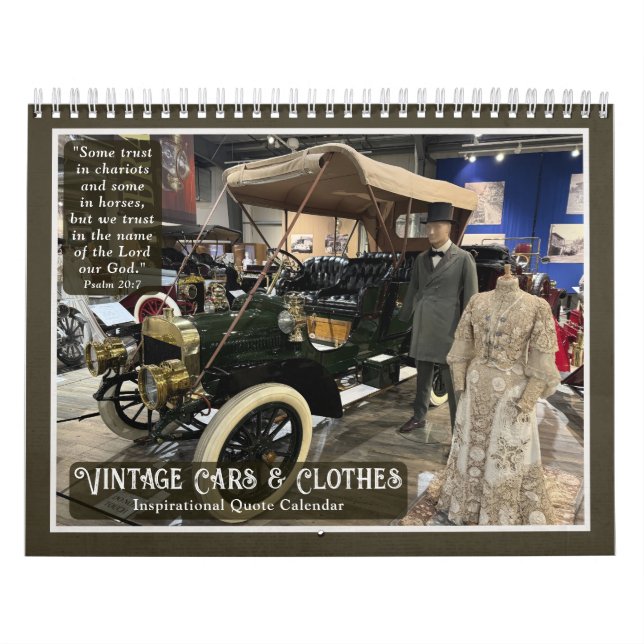 Calendrier Classic Cars Vintage Dresses Photo Quote Calendar (Protection)