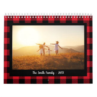Calendrier Classique Buffalo Plaid Family Photo