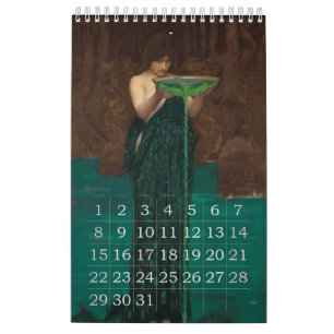 Calendrier classique d'art de sorciers et sorcière