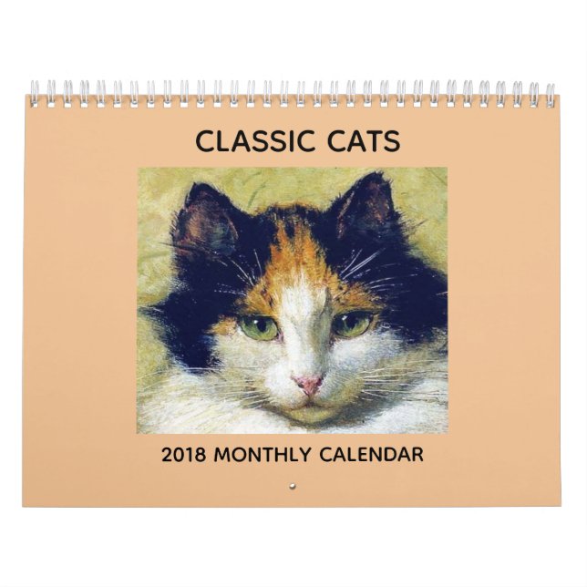 Calendrier classique du chat 2018 (Protection)