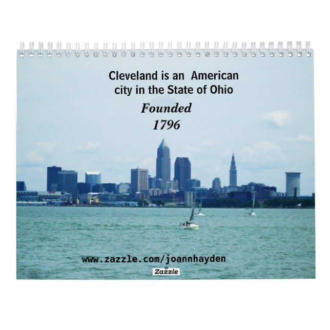 Calendrier CLEVELAND,Calendrier OHIO (Dos)