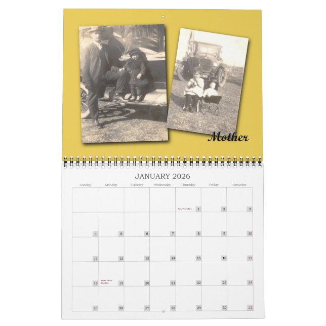 Calendrier Clifton Family Memories 09 (Jan 2026)