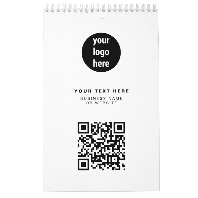 Calendrier Code QR Logo d'entreprise minimaliste moderne (Protection)