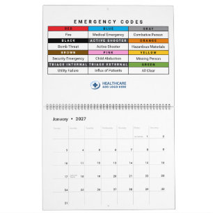 Calendrier Codes d'urgence personnalisés pour l'hôpital et ré