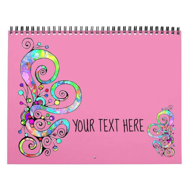 Calendrier Coeur spiral Peint à la main 1 (Protection)