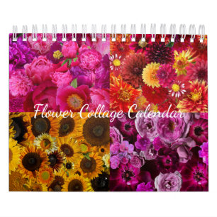 Calendrier Collage de fleurs 