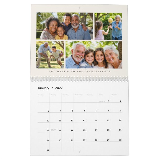 Calendrier Collage de photos (Jan 2027)