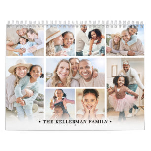 Calendrier Collage de photos de famille minimaliste 2027
