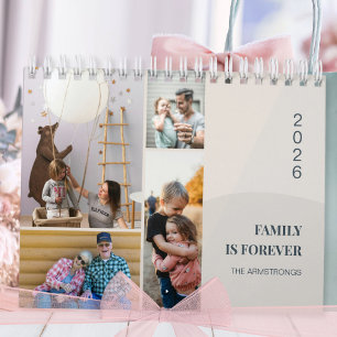 Calendrier Collage de photos de famille minimaliste neutre ch