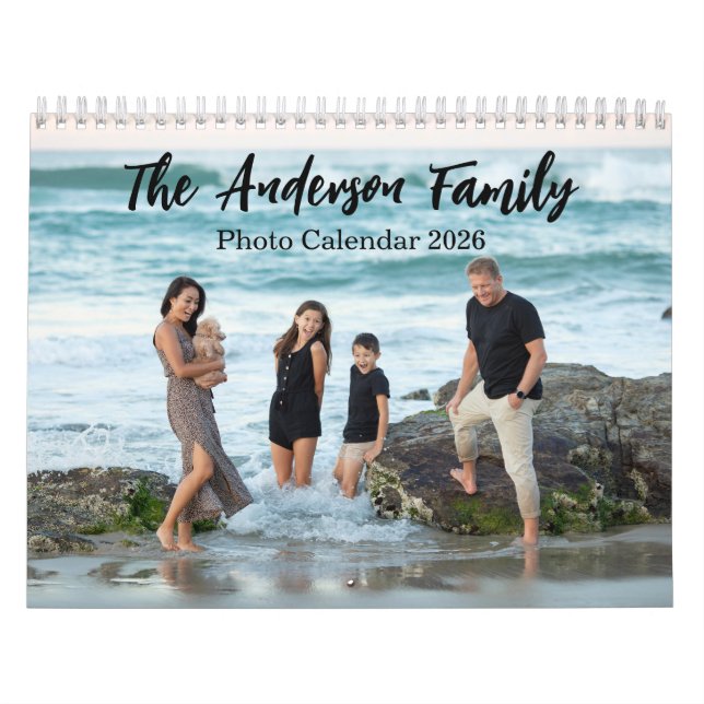 Calendrier Collage de photos de famille moderne (Protection)