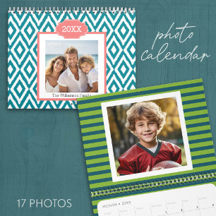 Calendrier Collage de photos de famille moderne 17 - Motifs t