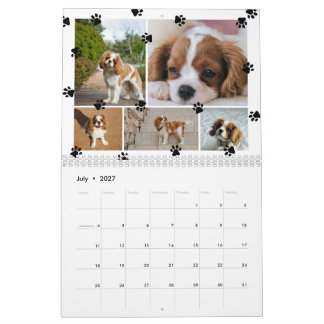 Calendrier Collage de photos empreintes de pattes mignonnes A