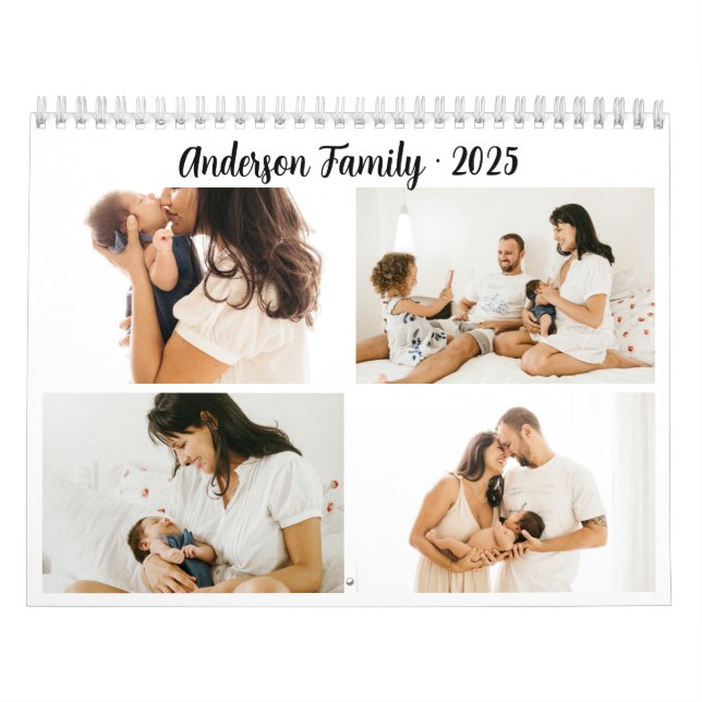 Calendrier Collage photo Calligraphie simple Créez votre prop (Protection)