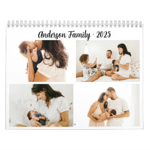 Calendrier Collage photo Calligraphie simple Créez votre prop