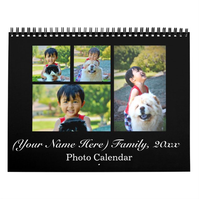 Calendrier Collage photo et couverture 2024 sur mesure (Protection)