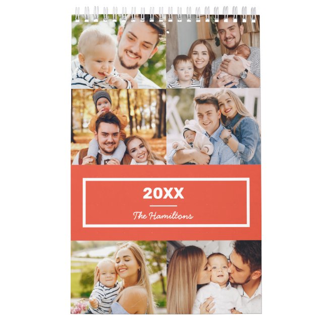 Calendrier Collage Photo Famille Moderne 2022 (Protection)