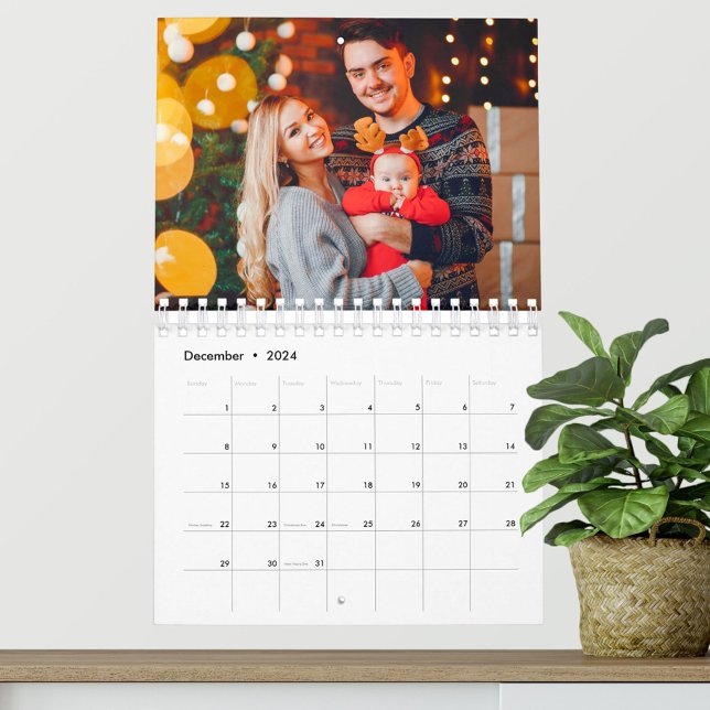 Calendrier Collage Photo Famille Moderne 2026 (Créateur téléchargé)