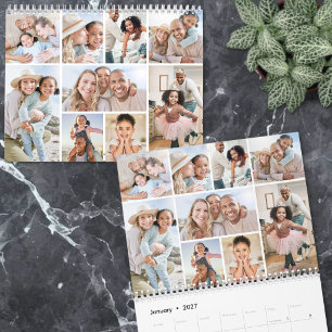 Calendrier Collage photo minimaliste moderne simple