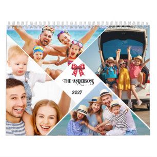 Calendrier Collage Photo Moderne Famille Année Créez Votre Pr